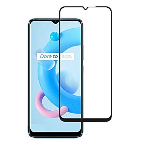 Tempered Glass / Τζαμάκι Προστασίας FULL GLUE για Realme C21Y / C25Y - Μαύρο Πλαίσιο