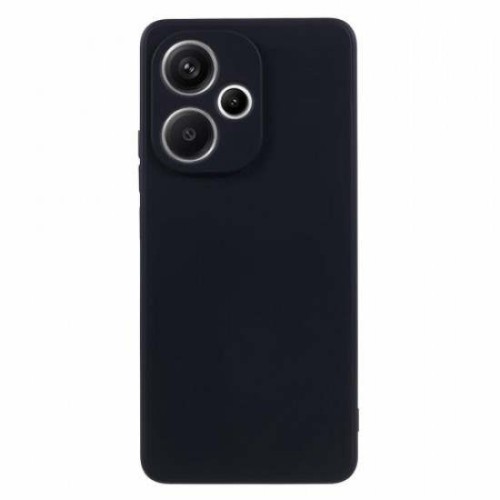 Θήκη TPU Σιλικόνης με Υφασμάτινη Επένδυση για Xiaomi Redmi 13 4G / 5G - Μαύρο