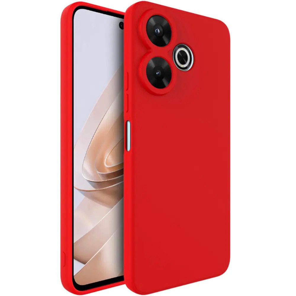 Θήκη TPU Σιλικόνης με Υφασμάτινη Επένδυση για Xiaomi Redmi 13C 5G - Κόκκινη