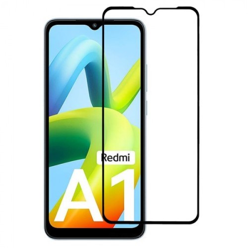 Tempered Glass / Τζαμάκι Προστασίας FULL GLUE για Xiaomi Redmi A1 / A2 - Μαύρο Πλαίσιο