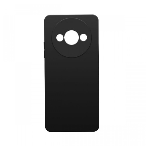 Θήκη TPU Σιλικόνης με Υφασμάτινη Επένδυση για Xiaomi Redmi A3 - Μαύρο