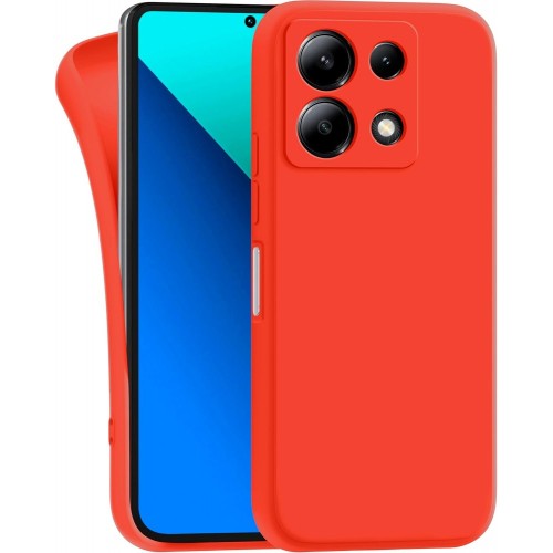Θήκη TPU Σιλικόνης με Υφασμάτινη Επένδυση για Xiaomi Redmi 15C 4G / 5G - Κόκκινη