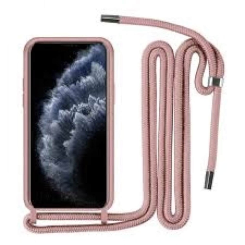 Θήκη Σιλικόνης με Κορδόνι Κολιέ για Xiaomi Redmi Note 13 Pro 4G / Poco M6 Pro - Ροζ
