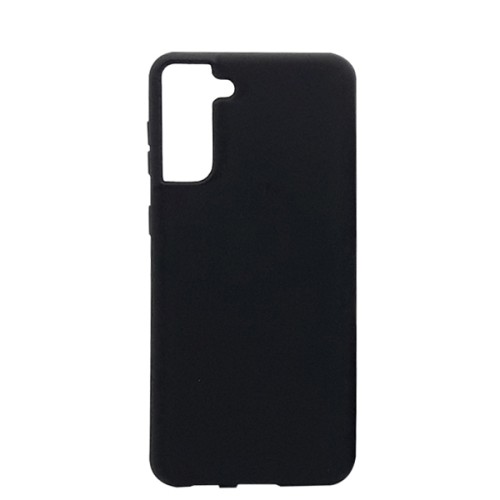 Θήκη TPU Σιλικόνης με Υφασμάτινη Επένδυση για Samsung Galaxy S21 - Μαύρο