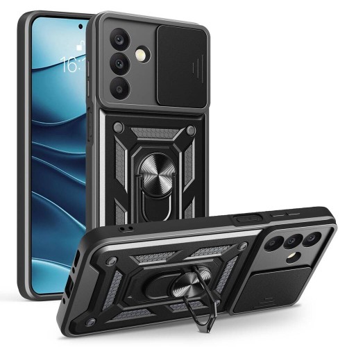 Σκληρή Θήκη Armor με Βάση Στήριξης Δαχτυλίδι για Samsung Galaxy S26 - Μαύρο