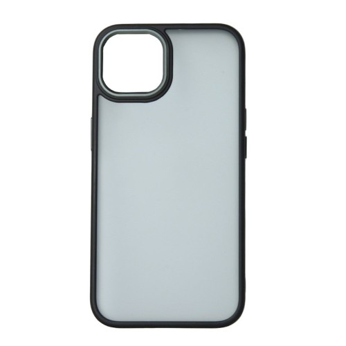 Σκληρή Θήκη Satin Matt για iPhone 15 Plus - Μαύρο Πλαίσιο