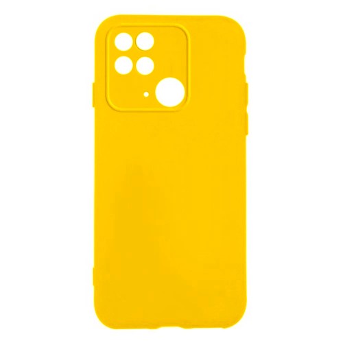 Θήκη TPU Σιλικόνης με Υφασμάτινη Επένδυση για Xiaomi Redmi 10C - Κίτρινο