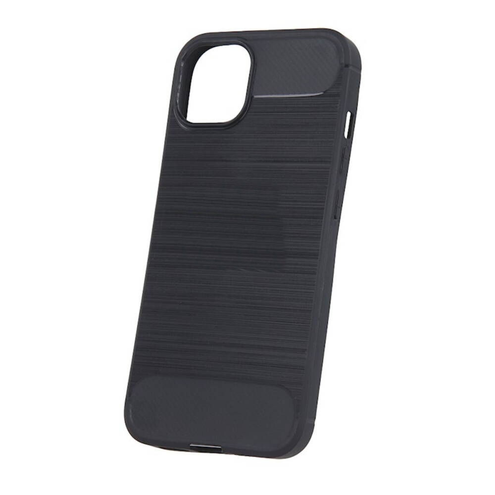 Θήκη TPU Σιλικόνης Carbon Style για iPhone 16 Pro - Μαύρη