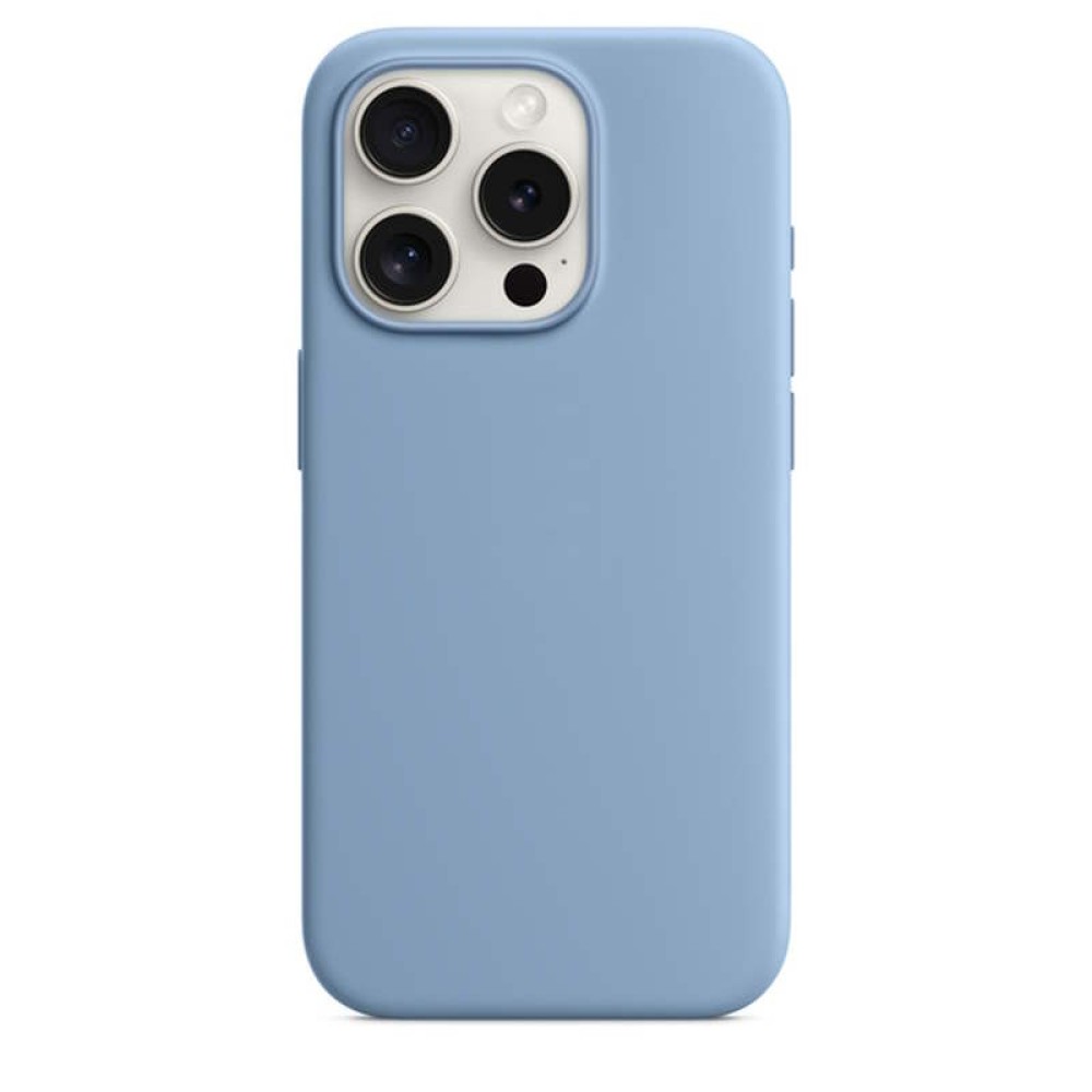 Θήκη TPU Σιλικόνης με Υφασμάτινη Επένδυση για iPhone 16 Pro - Γαλάζιο