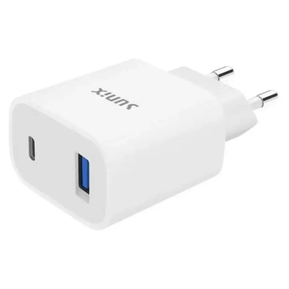 Sunix Φορτιστής Σπιτιού με 2 Θύρες USB QC 3.0 / USB Type C PD 25W - Λευκό