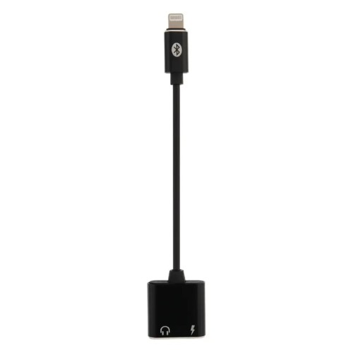 Sunix Αντάπτορας Lightning (Αρσενικό) σε mini Jack Ακουστικών 3.5 mm και Lightning (Θηλυκό) - Μαύρο