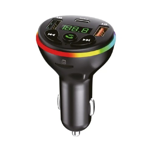 Sunix FM Transmitter MDL101 Φορτιστής Αυτοκινήτου MP3 Bluetooth με Type C / 2 X USB A V5.3 - Μαύρο