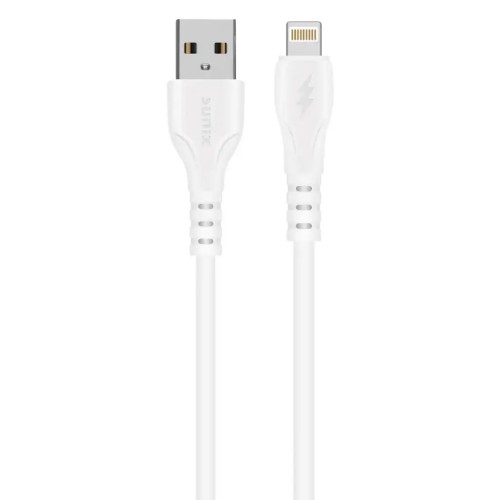 Sunix Καλώδιο Φόρτισης USB A σε Lightning 3A 1m - Άσπρο