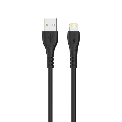 Sunix Καλώδιο Φόρτισης USB A σε Lightning 3A 1m - Μαύρο