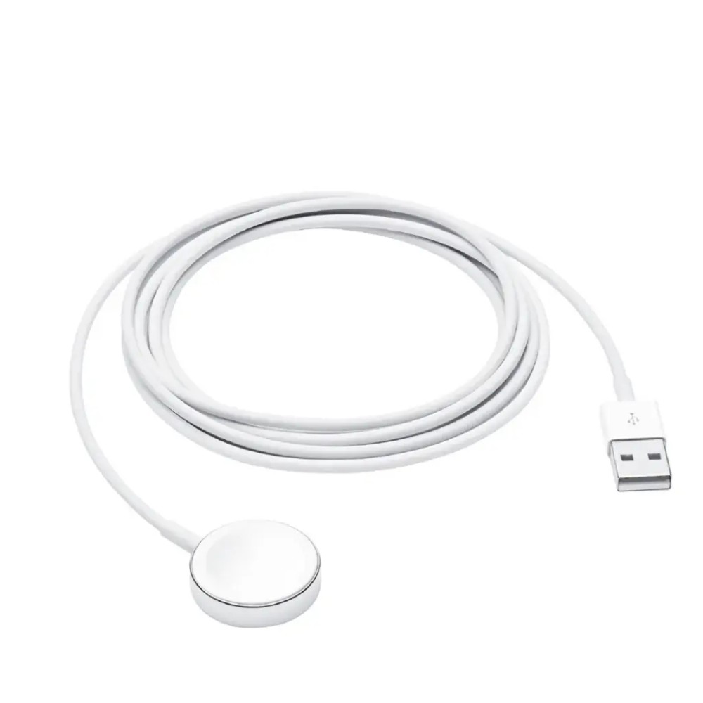 Sunix Ασύρματος Επαγωγικός Φορτιστής για Apple Watch με Ενσωματωμένο Καλώδιο USB-A 1m - Λευκό