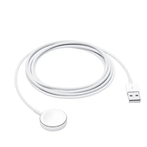 Sunix Ασύρματος Επαγωγικός Φορτιστής για Apple Watch με Ενσωματωμένο Καλώδιο USB-A 1m - Λευκό