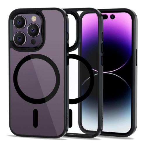Tech-Protect Σκληρή Θήκη MagMat με MagSafe για iPhone 14 Pro - Διάφανο με Μαύρο Πλαίσιο