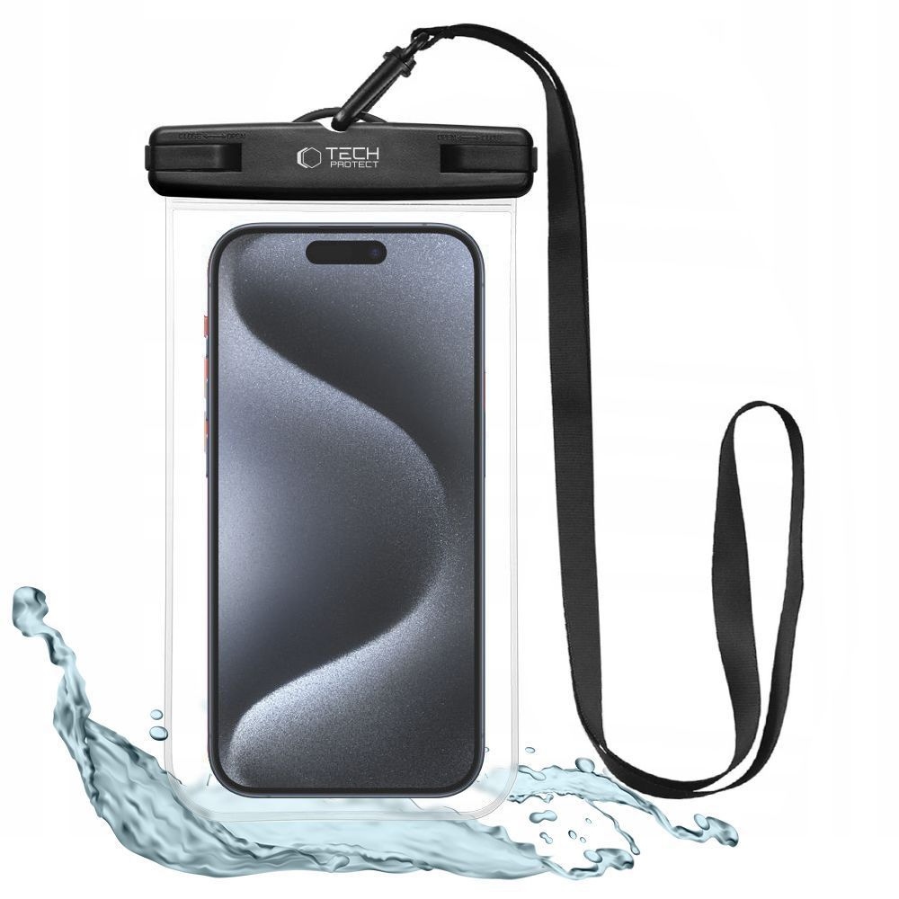 Tech Protect UWC7 Αδιάβροχη Θήκη Universal για Κινητά έως 6.9 Ιντσών - Μαύρο