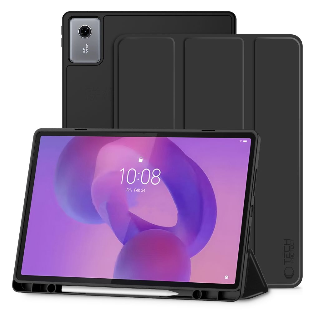 Tech-Protect Θήκη Trifold με Θέση για Πενάκι για Lenovo Idea Tab Plus 12.1 TB361ZU / TB361FU - Μαύρο
