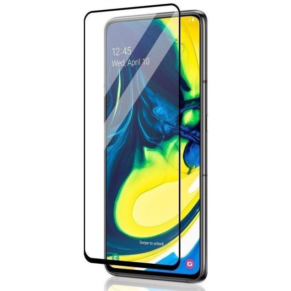 FULL GLUE Tempered Glass για Samsung Galaxy A21s - Μαύρο Πλαίσιο