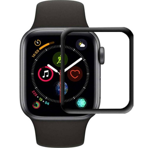 Tempered Glass / Τζαμάκι Προστασίας FULL GLUE για Apple Watch 46mm 10 Series - Μαύρο Πλαίσιο