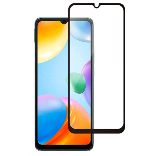 Tempered Glass / Τζαμάκι Προστασίας FULL GLUE για Xiaomi Redmi 10C / Redmi 12C / Poco C40 - Μαύρο Πλαίσιο