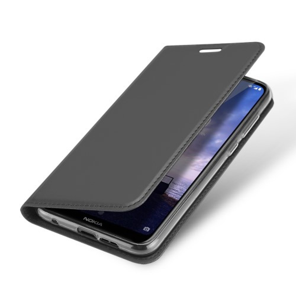 Θήκη Dux Premium Book Style για Nokia 6.1 Plus - Γκρι
