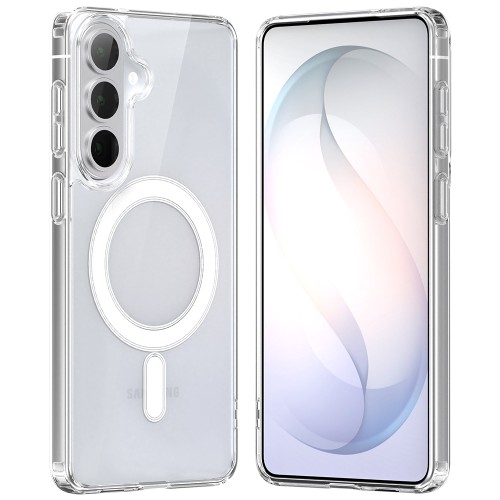 Θήκη TPU Σιλικόνης 1.5mm με Ενισχυμένες Γωνίες και MagSafe για Samsung Galaxy S25 FE / S26 FE - Διάφανο