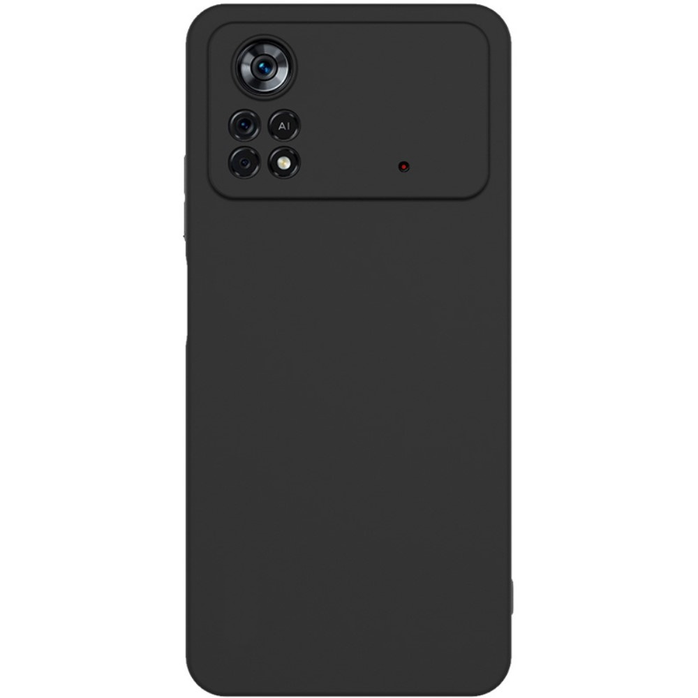 Θήκη TPU Σιλικόνης με Υφασμάτινη Επένδυση για Xiaomi Poco X4 Pro 5G - Μαύρη