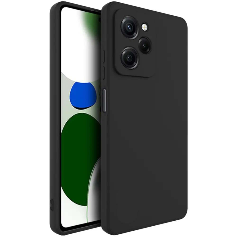 Θήκη TPU Σιλικόνης με Υφασμάτινη Επένδυση για Xiaomi Redmi Note 12 5G / Poco X5 - Μαύρο