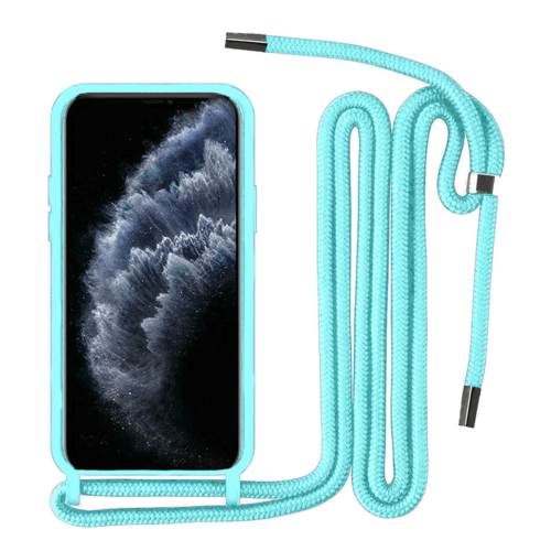 Θήκη Σιλικόνης με Κορδόνι Κολιέ για iPhone 13 Pro - Γαλάζιο