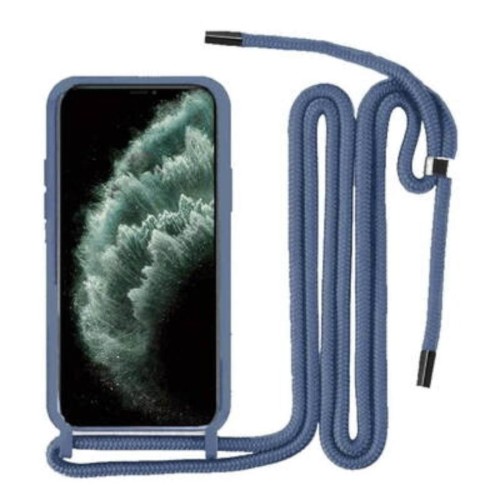 Θήκη Σιλικόνης με Κορδόνι Κολιέ για Xiaomi Redmi Note 13 Pro Plus 5G - Σκούρο Μπλε