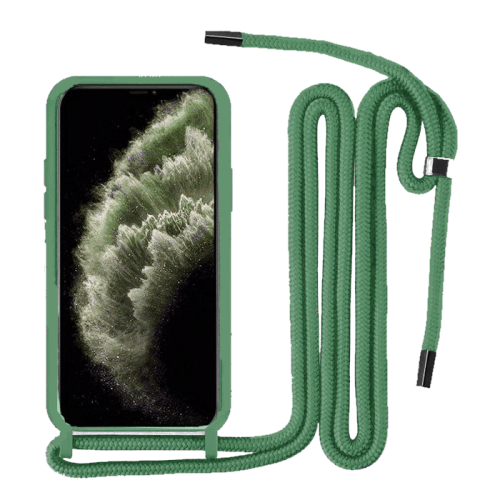 Θήκη Σιλικόνης με Κορδόνι Κολιέ για iPhone 13 Pro Max - Πράσινο