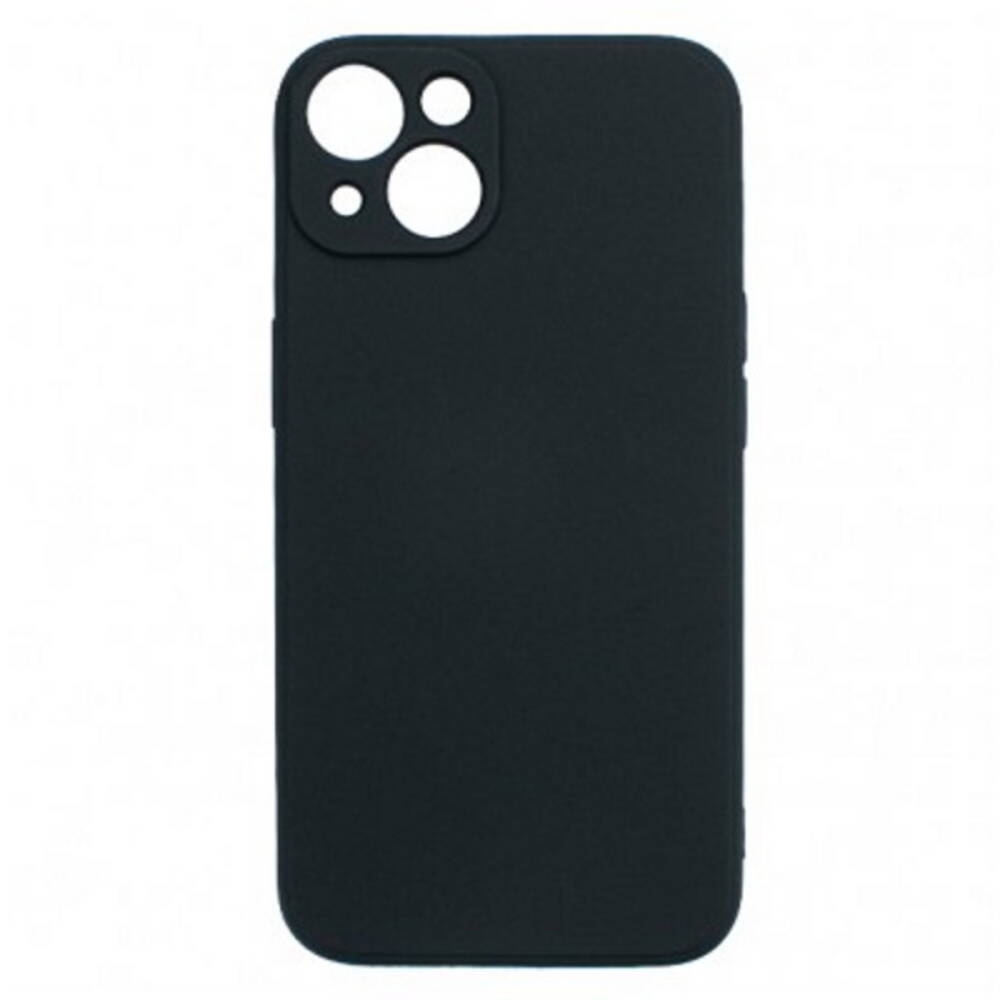 Θήκη TPU Σιλικόνης με Υφασμάτινη Επένδυση για iPhone 15 - Μαύρο