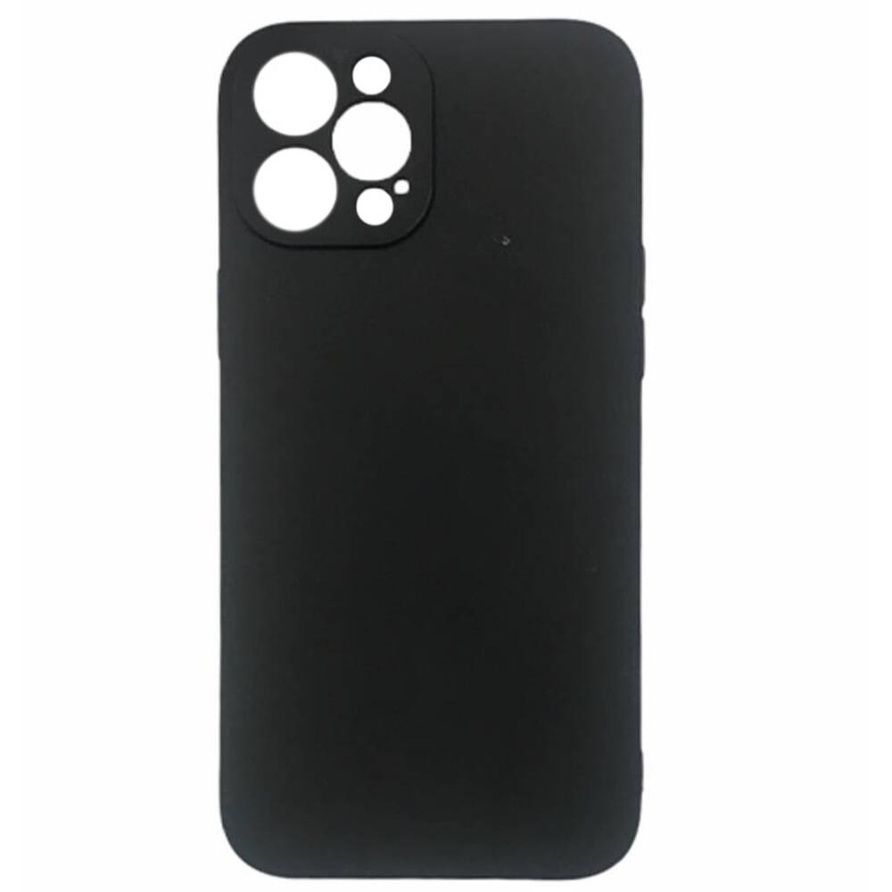 Θήκη TPU Σιλικόνης με Υφασμάτινη Επένδυση για iPhone 15 Pro Max - Μαύρο