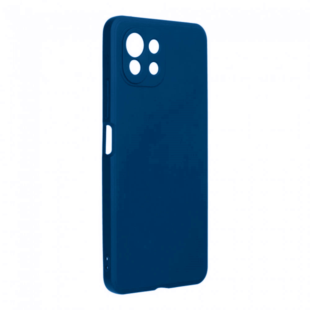 Θήκη TPU Σιλικόνης με Υφασμάτινη Επένδυση για Xiaomi Mi 11 Lite - Μπλε