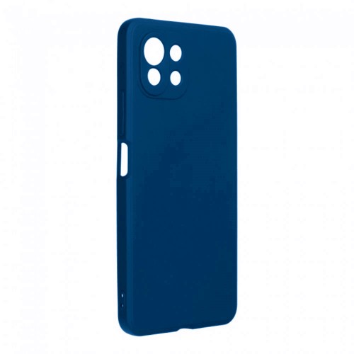 Θήκη TPU Σιλικόνης με Υφασμάτινη Επένδυση για Xiaomi Mi 11 Lite - Μπλε