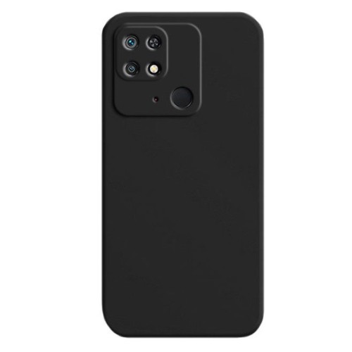 Θήκη TPU Σιλικόνης με Υφασμάτινη Επένδυση για Xiaomi Redmi 10C - Μαύρο
