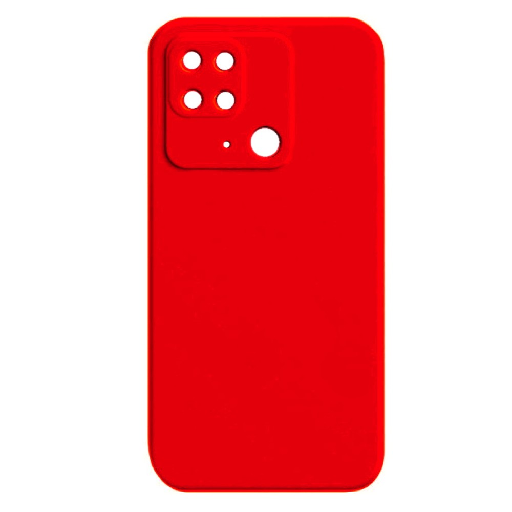 Θήκη TPU Σιλικόνης με Υφασμάτινη Επένδυση για Xiaomi Redmi 10C - Κόκκινο