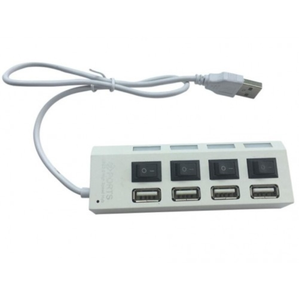 Hub USB-A 2.0 με 4 Θύρες USB-A 2.0 - Λευκό