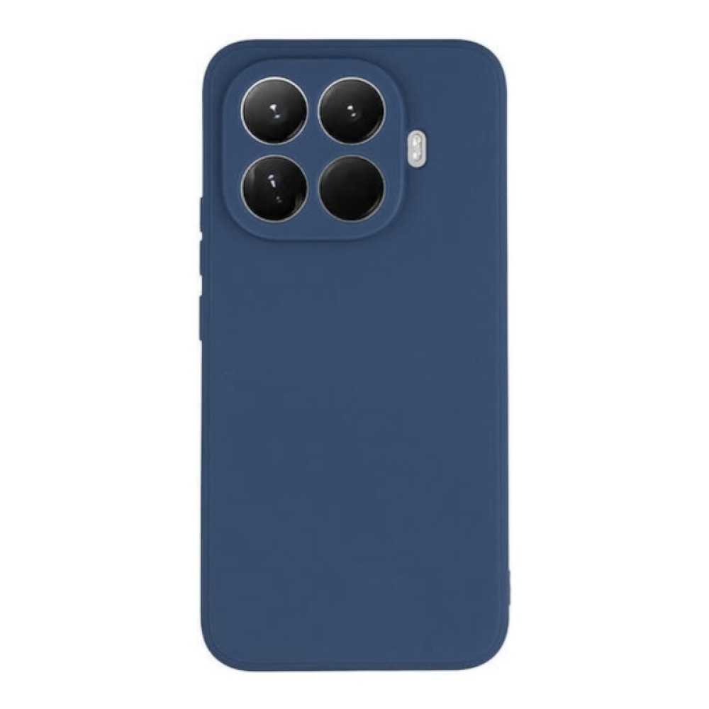Θήκη TPU Σιλικόνης με Υφασμάτινη Επένδυση για Xiaomi 15T Pro - Σκούρο Μπλε