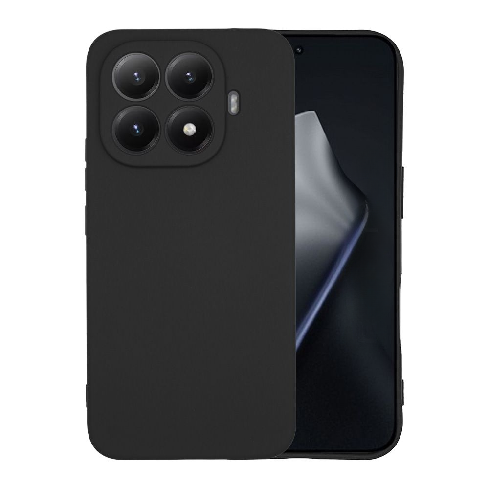 Θήκη TPU Σιλικόνης με Υφασμάτινη Επένδυση για Xiaomi 17T Pro - Μαύρο