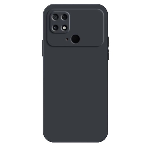 Θήκη TPU Σιλικόνης με Υφασμάτινη Επένδυση για Xiaomi Poco C40 - Μαύρο