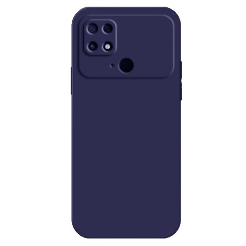 Θήκη TPU Σιλικόνης με Υφασμάτινη Επένδυση για Xiaomi Poco C40 - Μπλε Σκούρο