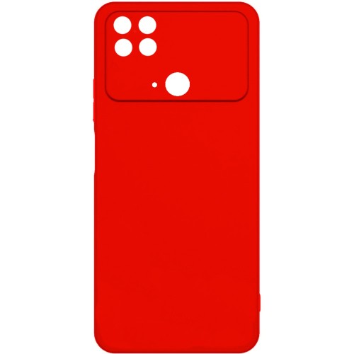 Θήκη TPU Σιλικόνης με Υφασμάτινη Επένδυση για Xiaomi Poco C40 - Κόκκινο