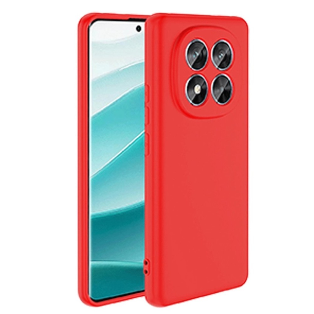 Θήκη TPU Σιλικόνης με Υφασμάτινη Επένδυση για Redmi Note 14 Pro 4G - Κόκκινη