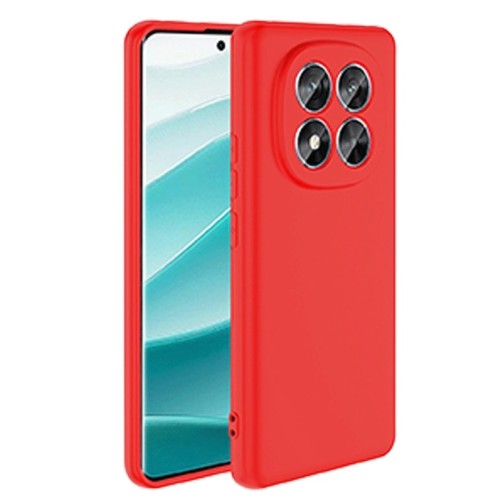 Θήκη TPU Σιλικόνης με Υφασμάτινη Επένδυση για Redmi Note 14 Pro 4G - Κόκκινη