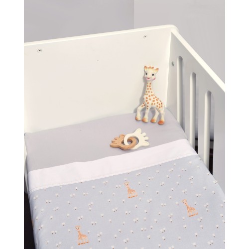 Σεντόνια Λίκνου Σετ 2τ -75x110-100% Βαμβάκι Design 505 Sophie La Girafe