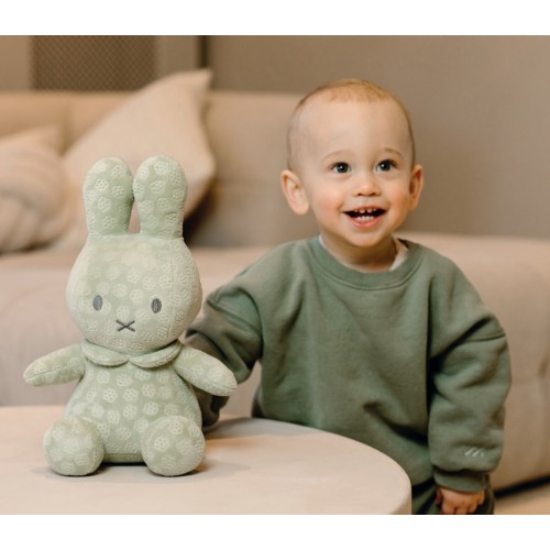 Λούτρινο Από Βελουτέ Ύφασμα 30cm Πράσινο Miffy Flowers
