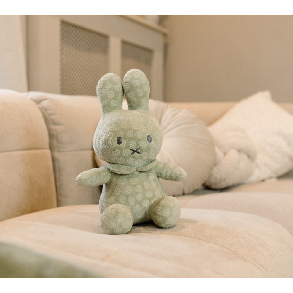 Λούτρινο Από Βελουτέ Ύφασμα 30cm Πράσινο Miffy Flowers